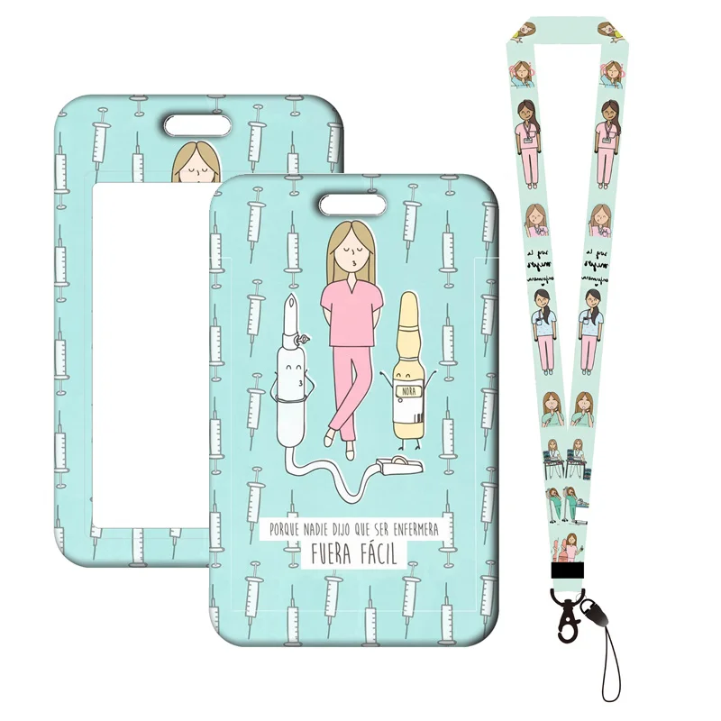 Interessante Krankenschwester-Kartenhalter-Lanyards für Schlüsselanhänger, Krankenhaus, Arzt, Kartenhalter, Umhängeband, Arbeiter, Tür, Ausweishalter, Ausweishalter – Detail 8