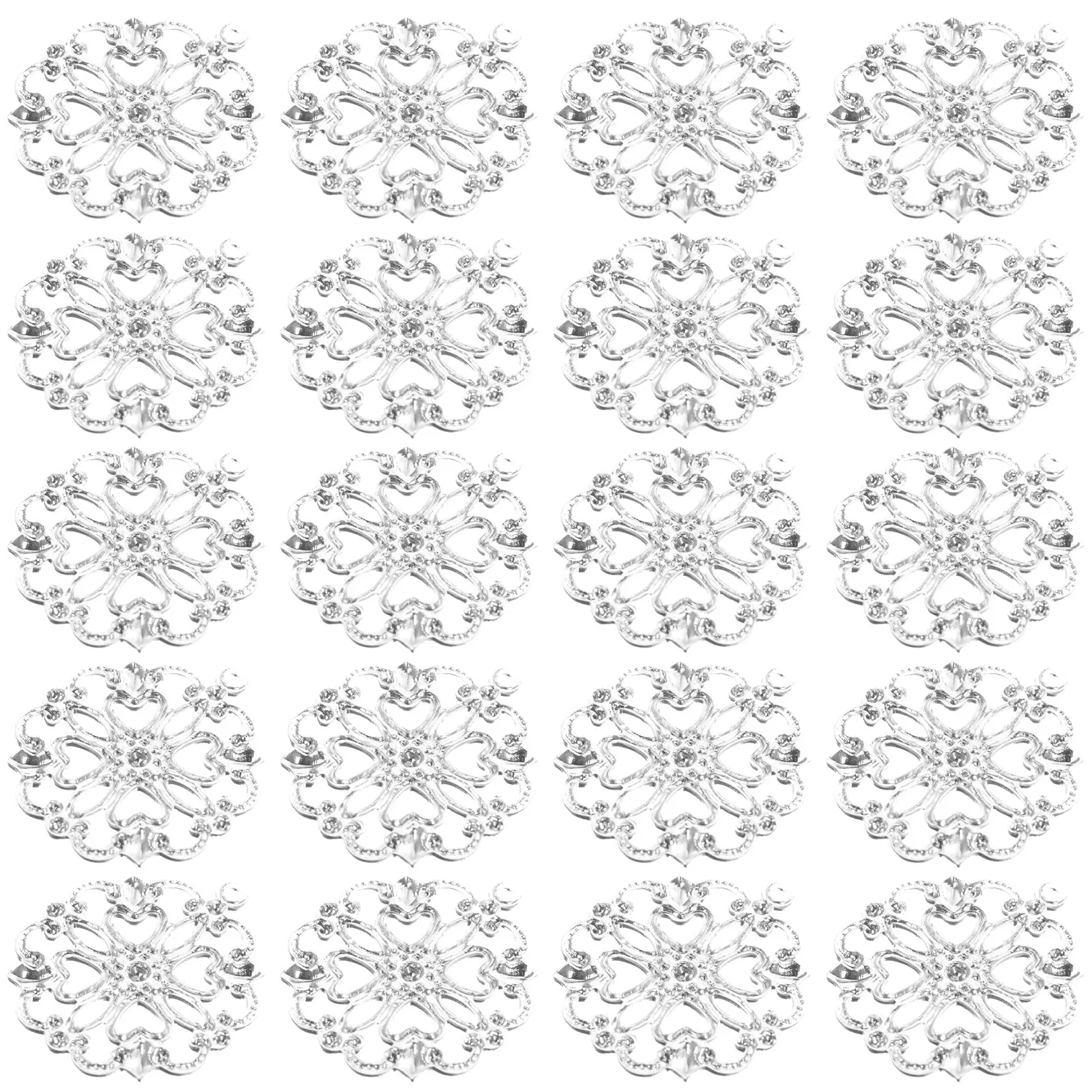 

100pcs Retro Flower Charms Metal DIY Jewelry Making Necklace Bracelet Supplies Vintage Pendant Crafts Accessories Findings