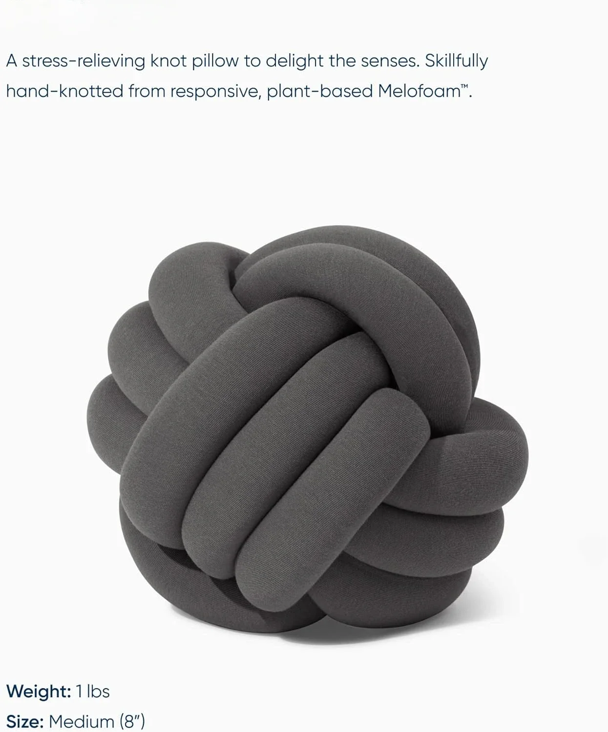 Hand-Crafted Knot Pillow Ball - Relieve Stress with Oeko-TEX Certified Organic and Gently Weighted Material