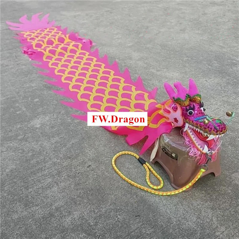 3 Meters Multicolor Chinese Dragon Dance For Kids Children Festival Funny Toy Silk Ribbon Dance Performance Body Width 50cm