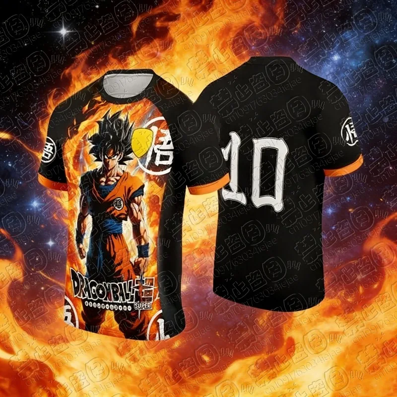 

2026 New Anime Dragon Ball Z Special Edition Football Jersey T-shirt Goku Vegeta Adult Men's/Kids Special Sports Tshirt