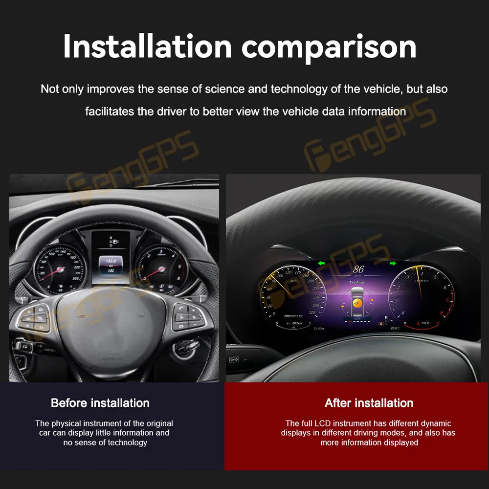 

12,3-дюймовый автомобильный ЖК-дисплей для Mercedes Benz GLE GLS ML GL G R-CLASS 2006-2018, виртуальная панель кабины, приборная панель