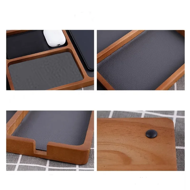 

ABUL-Wooden Desktop Storage Organization Box Sundries Solid Wood Storage Box Solid Wood Partition Storage Box