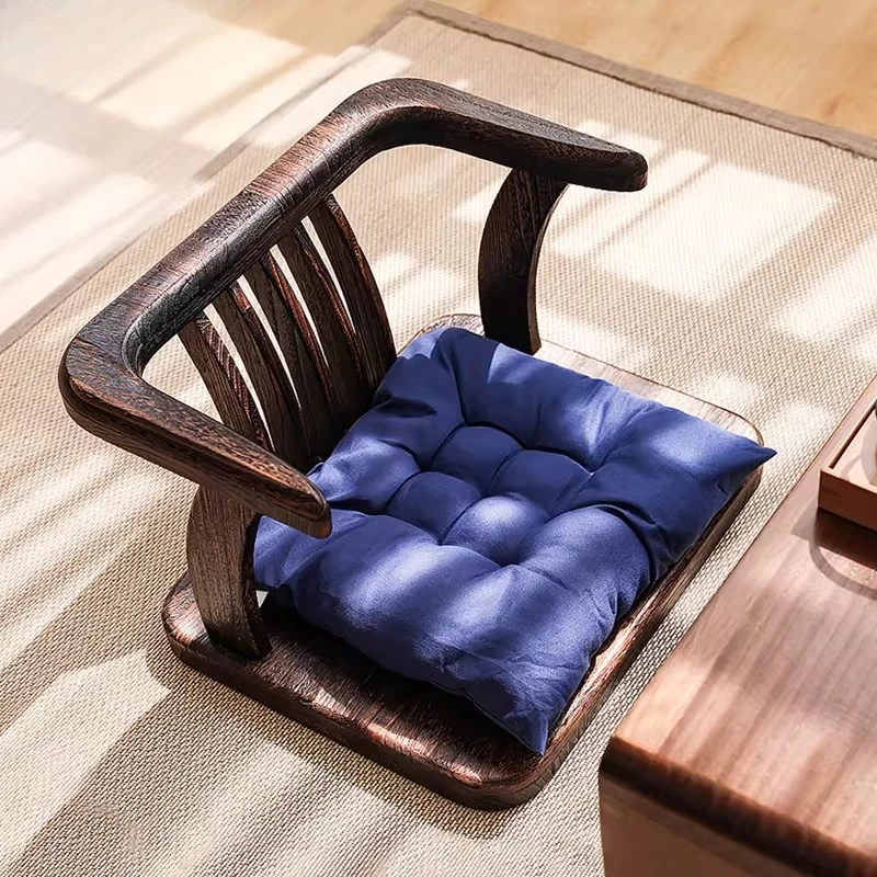 

Кресло из массива дерева с круглой спинкой, низкое чайное кресло-татами для гостиной, удобное кресло для отдыха на балконе и подоконнике