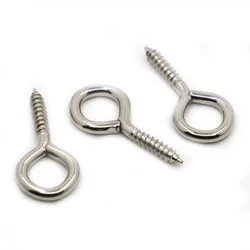 Nickel Eye Screw Bolt Hook Eye DIY Rope Accessories Wood Screws Jewellery Accessories 0# 1# 2# 3# 4# 5# 6# 8# 10# 12# 14#