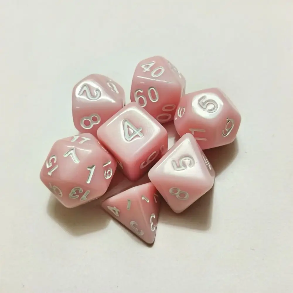 7 pz/set gioco da tavolo DND dadi durevoli D4 D6 D8 D10 D12 D20 gioco per feste dadi poliedrici acrilico 7-Die dadi da gioco TRPG DND