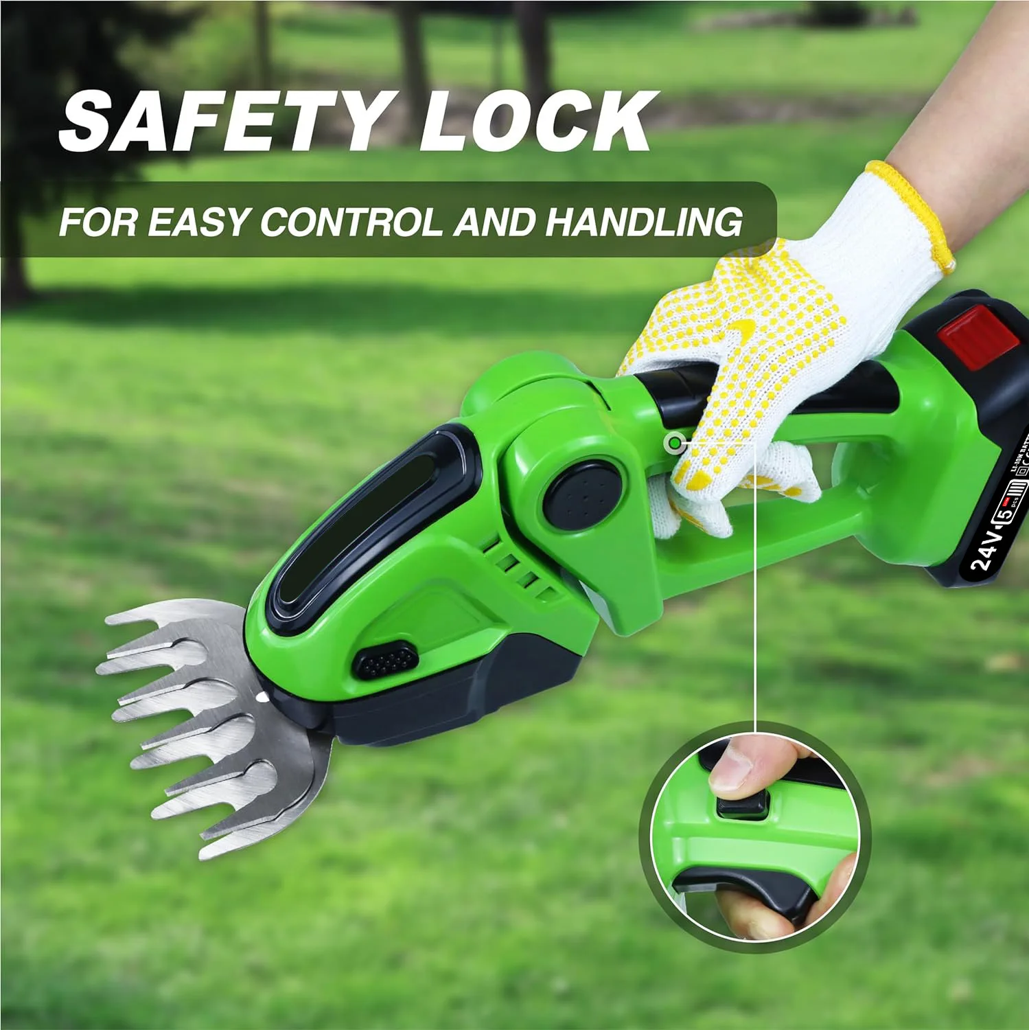 

Cordless Hedge Trimmer Multifunction Electric High Power Lawn Cutter Mini Hedge Shears Fencing Shears One Tool Easy Gardening