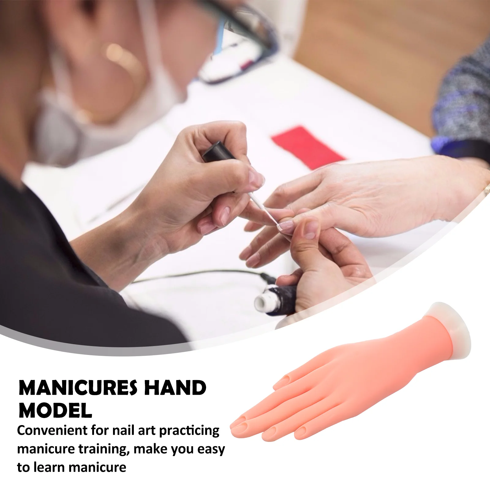 Prensa uñas práctica de manicura prótesis mano estereotipos falsos modelo de manicura