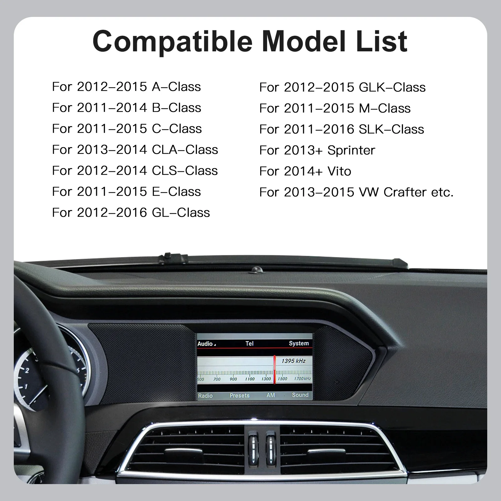 Wireless CarPlay Android Auto for Mercedes Benz A B C E Class GLA CLA GLK SLK CLS W204 W176 W246 X204 C117 NTG4.5/4.7