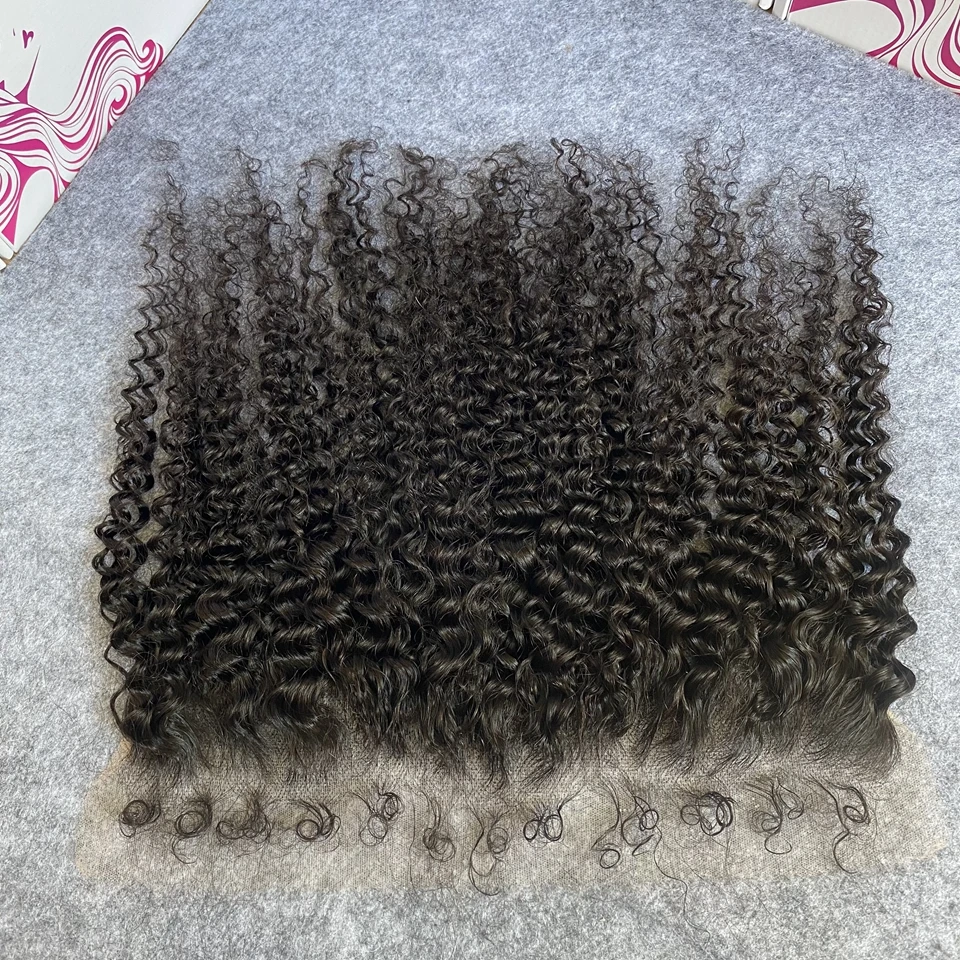 4C Crespo Endge 13x6 Invisibile HD Frontale Del Merletto Ricci Profondi 13x4 Anteriore Del Merletto Con I Capelli Del Bambino 5x5 6x6 7x7 Chiusura Del Merletto Dei Capelli Umani di Remy