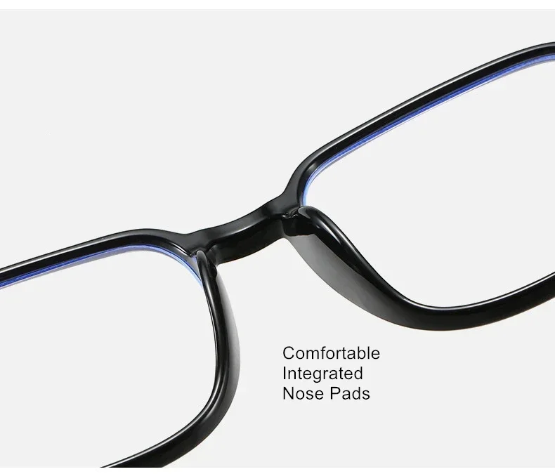 Photochrome Anti Blue Ray Myopie Gläser Frauen Männer Übergroßen Quadratischen Rahmen Kurzsichtig Brille Rezept-0,5 zu-10 F515 – Detail 19