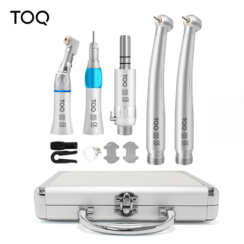 Dental High & Low Speed Handpiece kit Straight Contra Angle Single Water Spary Air Turbine 2/4 Hole   Dentistry Tools Set