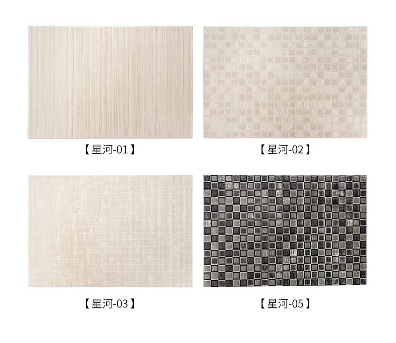 

Waterproof and anti-fouling glue-free carpet living room ancient French cream wind premium villa bedroom bedside carpet