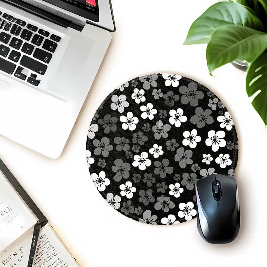 

rubber 1pc Mouse Pad Game Console Pad Computer Laptop Pad office Pad Desk accessories Keyboard Mouse Pad Cute Flower And Pink