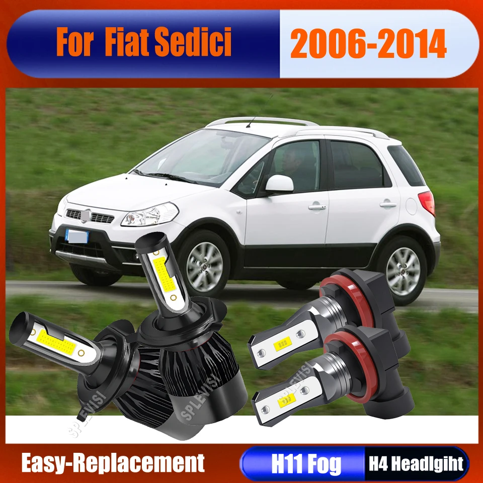 

LED Headlight Foglight Durable Aluminum Housing Easy Installation For Fiat Sedici 2006 2007 2008 2009 2010 2011 2012 2013 2014