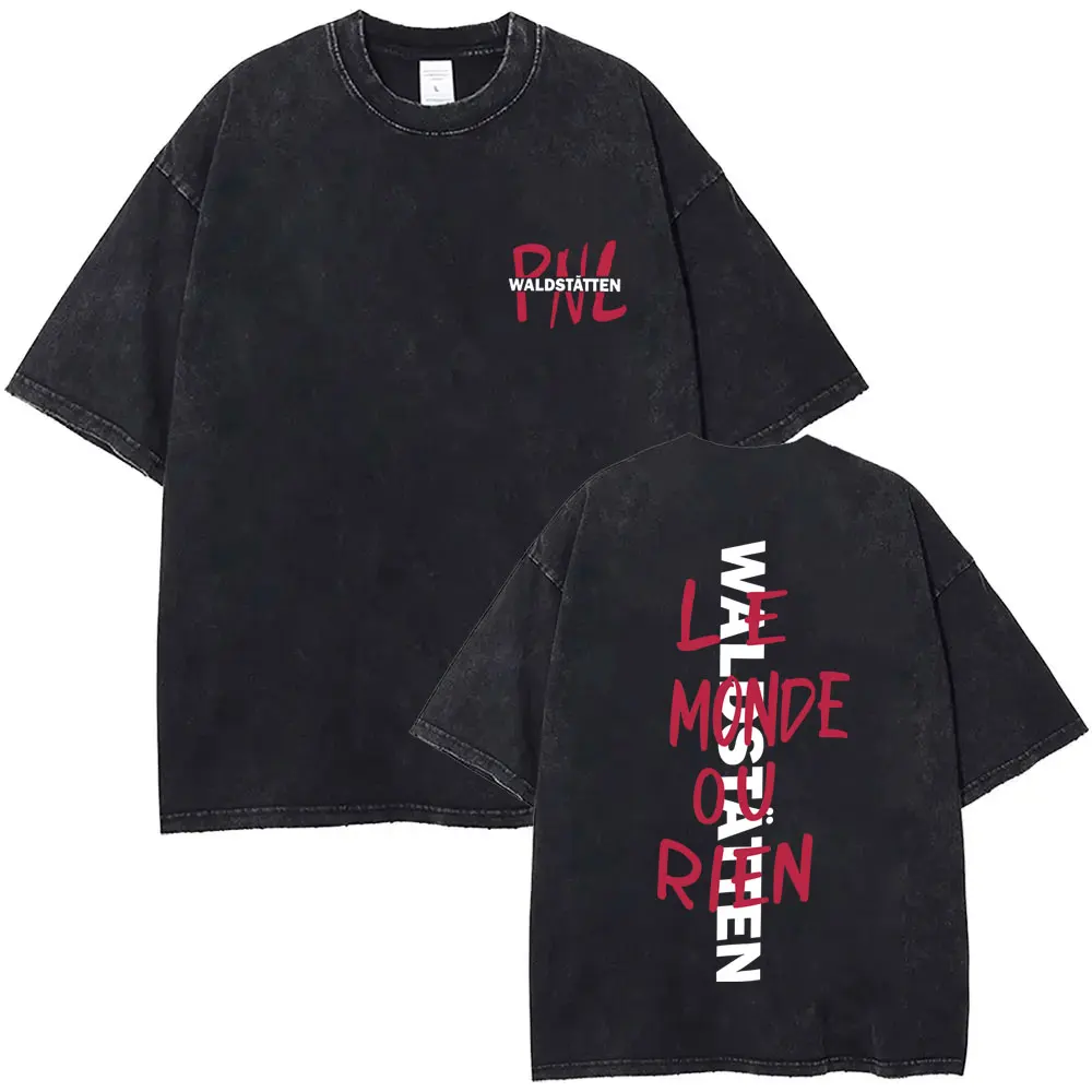 

Washed Vintage Rapper PNL Que La Famille Le Monde Chico Album 2025 T-shirt Men Women Hip Hop Fashion Trend Short Sleeve T Shirt
