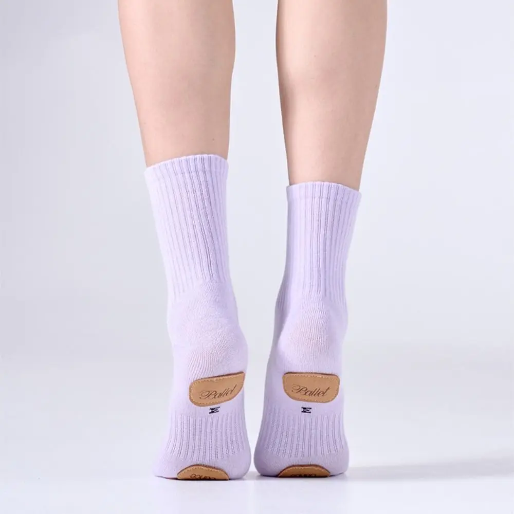 

Comfort With Sole Pad Slipper Socks Solid Color Anti Slip Dance Socks Soft Support Indoor Socks Floor Sport Socks Women