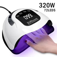 Professional UV LED Gel Polish Drying Nail Lamp for Nails 320W High Power Curing UV dryer Light with Large Screen Nail Equipment