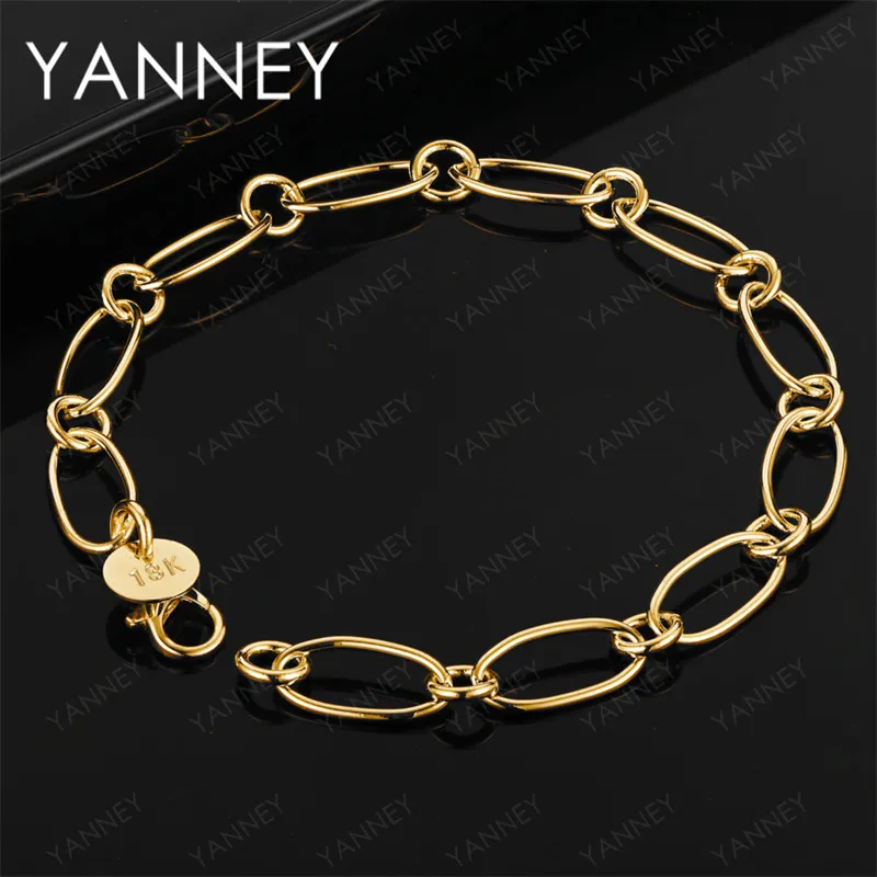 

Luxury 925 Silver 18K Gold Delicate 8 Inch Exquisite Hollow Bracelet for Fashion Gift Accessories Party Jewelry