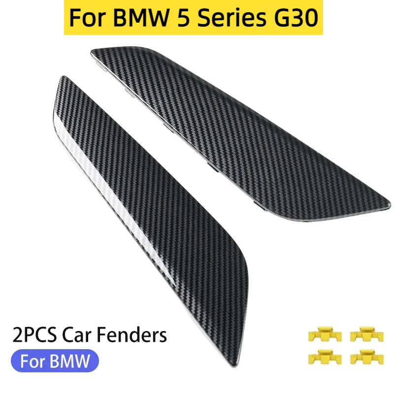 

Car Side Fenders Carbon Fiber Wing Air Flow Outlet Intake Vent Cover Replacement Accessories for BMW 5 Series G30 2018-2023 2PCS