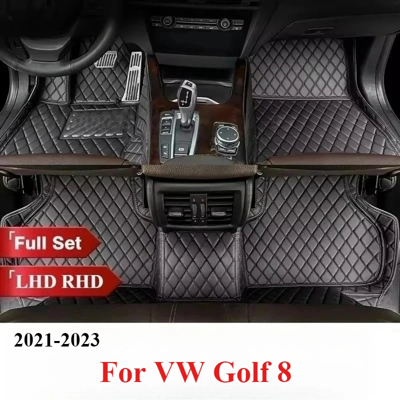 

Для Volkswagen vw Golf 8 2023 2022 2021 автомобильные коврики, авто ковры, аксессуары для интерьера, детали, коврики для ног, водонепроницаемые чехлы