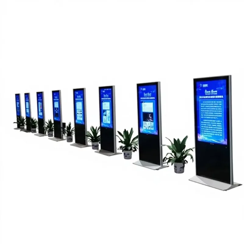 55 Inch Super Narrow Indoor Digital Signage LCD Advertising Display Stand for Retail Store Shopping Mall Subway-OEM