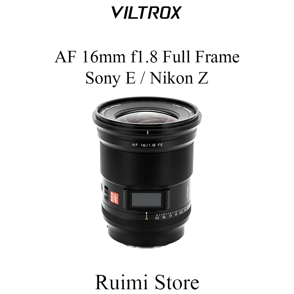 Viltrox 16 мм F1.8 Полнокадровый Автофокус STM широкоугольный объектив с большой диафрагмой для Sony E Nikon Z крепление беззеркальных камер