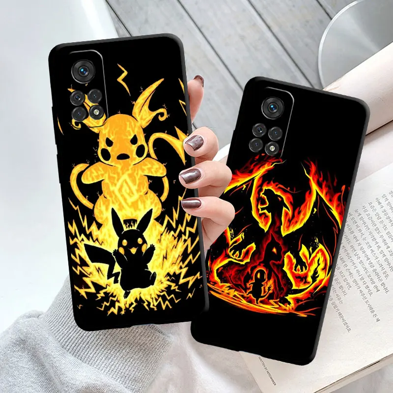 Case For Xiaomi Mi Poco X3 NFC 11T Pro 11 Lite X5 X4 12 M3 10T 12T M5 F5 F3 F1 C40 13 Soft Phone Cover Pokemon Cool Pikachu