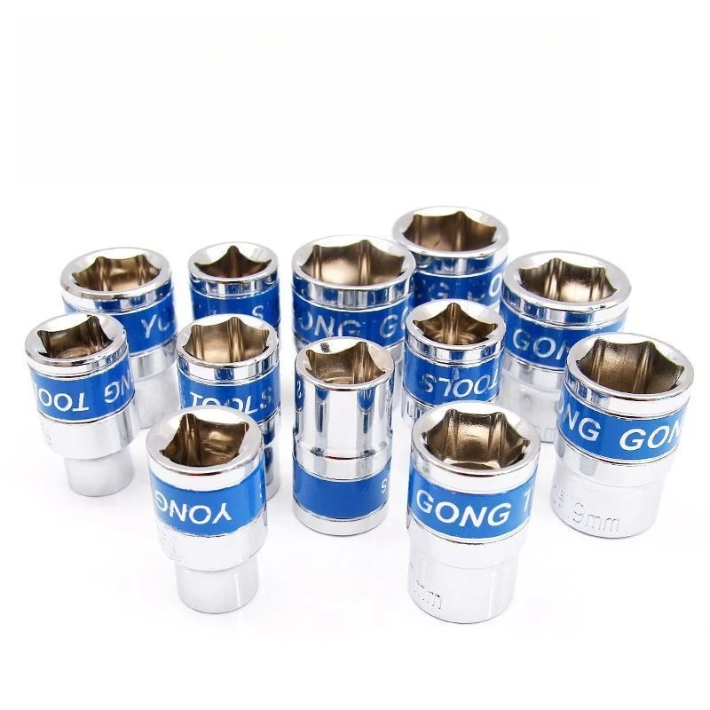 1/2-Zoll Blue Drive Kurze Sechskant-Steckschlüssel zum Entfernen von Muttern 8-32mm, CR-V Stahl-Steckschlüsselsatz für 1/2-Zoll-Steckschlüsselsatz – Detail 5