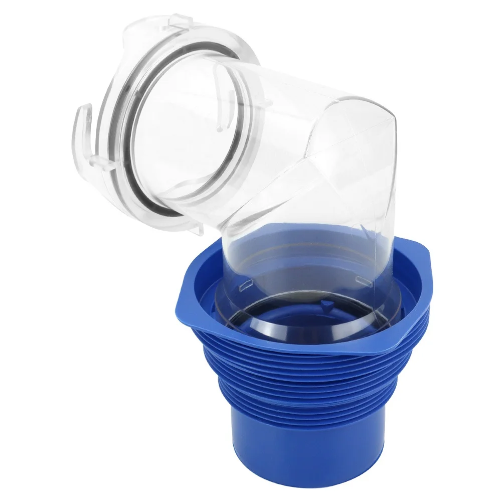 RV Sewer Hose 90 Degree Transparent Elbow With 4-in-1 Adapter For Trailer Waste Pipe And Camper Drain Connections