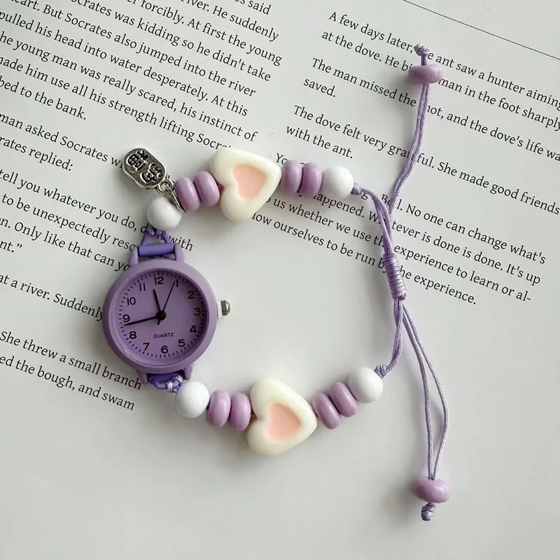 Cute Star Chain Quartz Watches for Girls Boy Unique Design Fashion Good Looks Wrist Watch for Teen Students Casual Wristwatch view 6