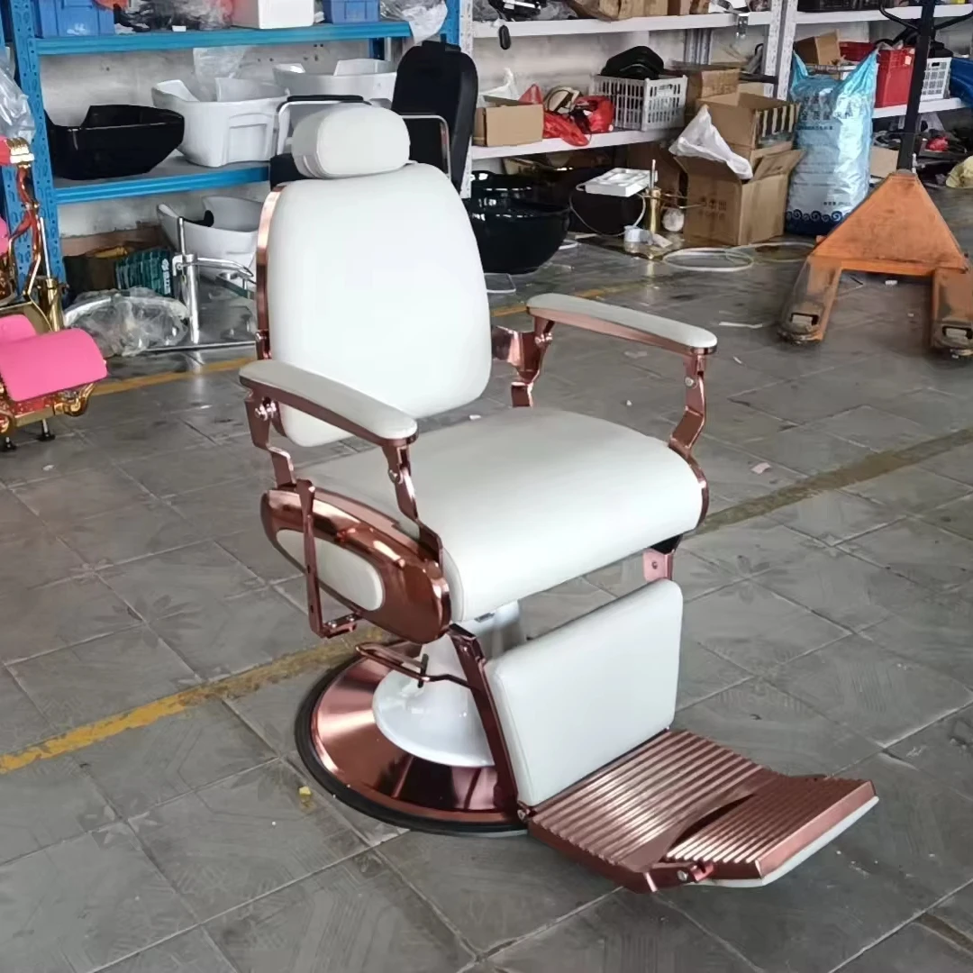 Luxury Pink Salon Chair Beauty Grooming Hair Styling Chair Brow Chair For Women Professional Barber Shop Styling Furniture Bed