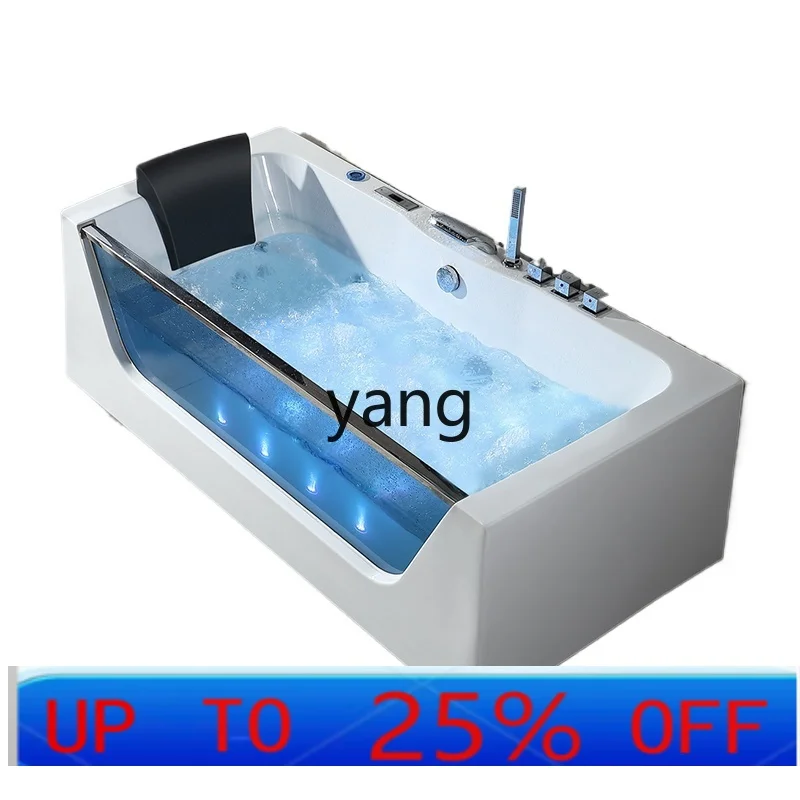 

LH rectangular acrylic glass household bathroom thermal insulation heating bathtub