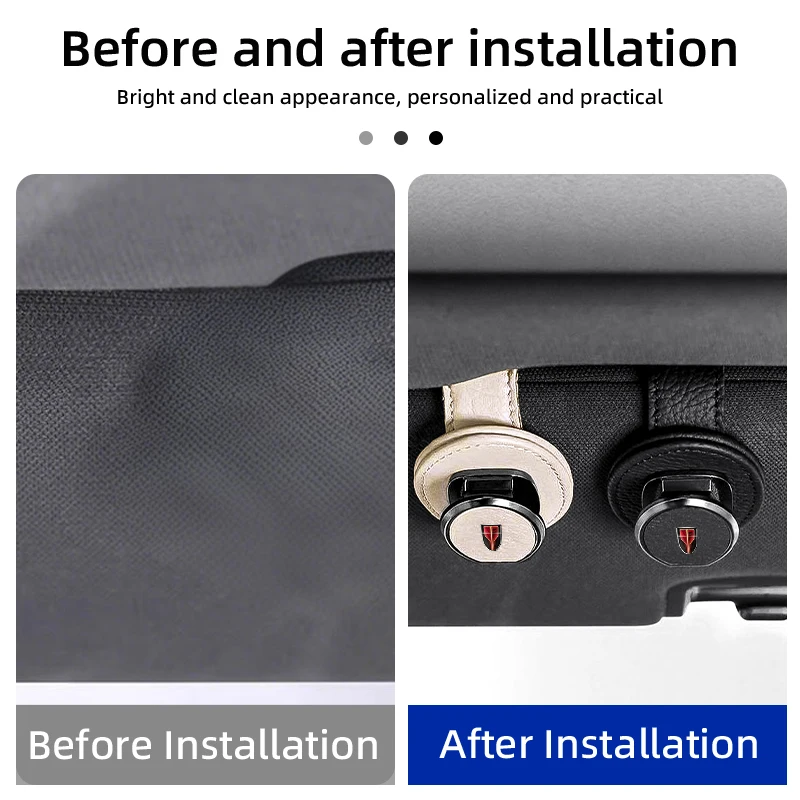 Universal Car Sunglasses Holder Leather Auto Sun Visor Glasses Box Accessories For Hongqi HS5 H5 H9 E-QH5 HS7 E-HS9 H7 E-HS3 - view 5