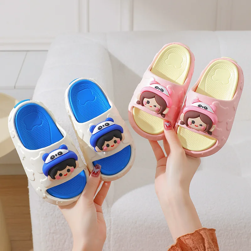 

Летние шлепанцы 2026 с принтом, мягкие пляжные тапочки на платформе, для дома и ванной, летние мюли, уличная обувь из ПВХ