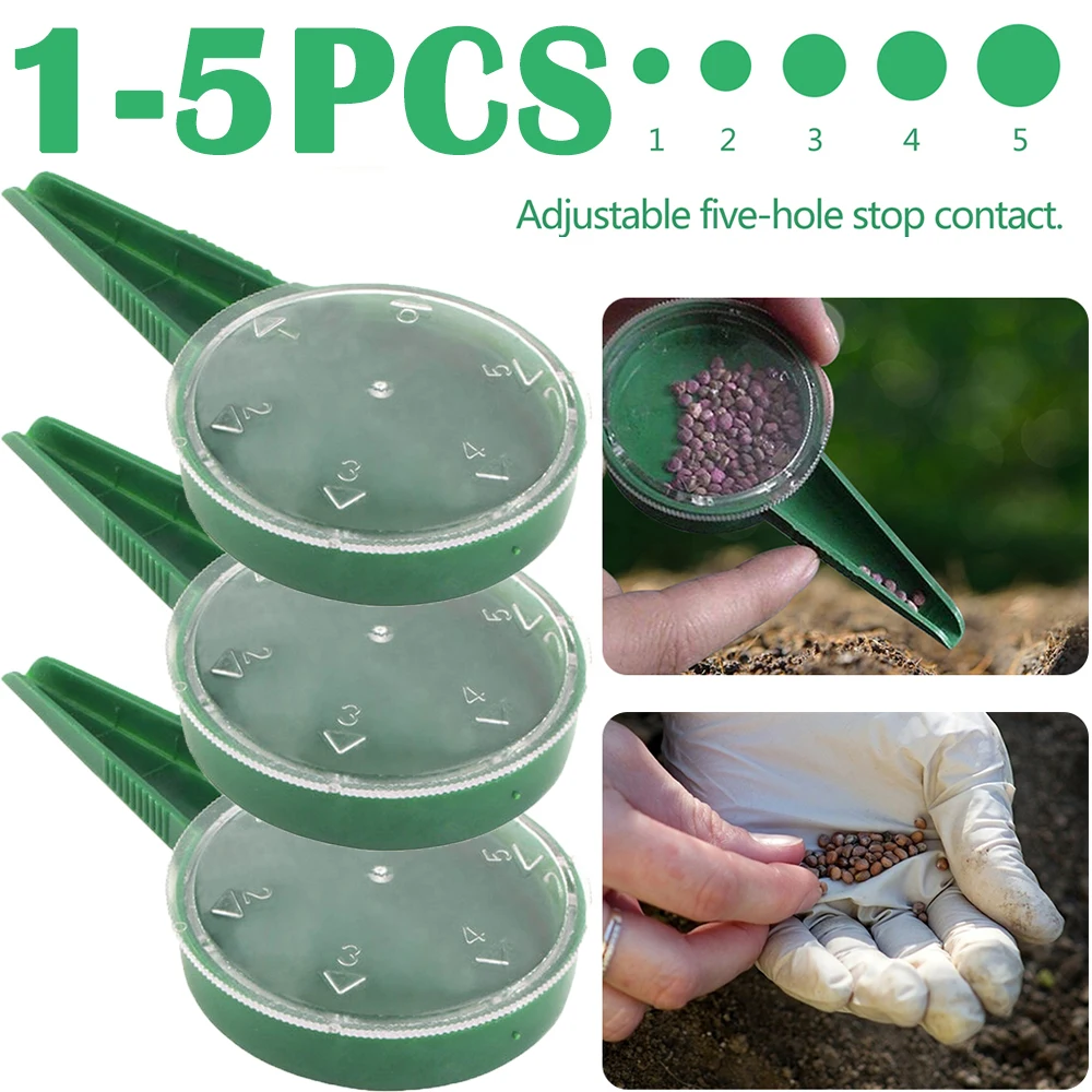 Macetero ajustable multifuncional de mano para jardinería, herramienta de siembra de jardín, 1 a 5 piezas, 5 archivos
