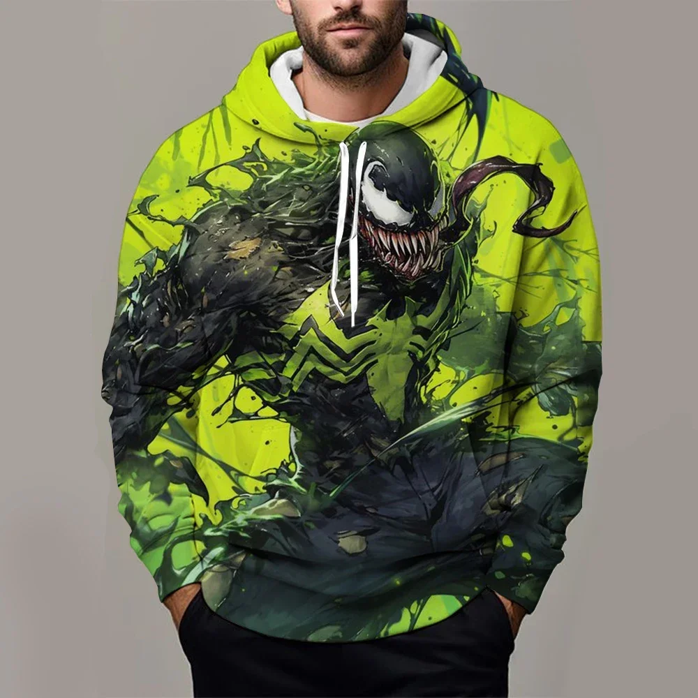 

Venom Boys and Girls Hoodie Marvel Men's Hoodie 3D Printing Fashion Pullover MINISO Men's Hoodie Oversized Men's Clothing