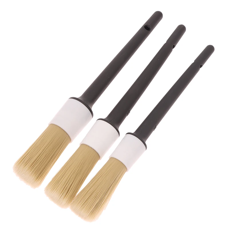 3Pcs Car Exterior Interior Detail Brush For Car Air Conditio Outlet Crevice Dashboard Dust Removal Brushes Home Clean Brushes