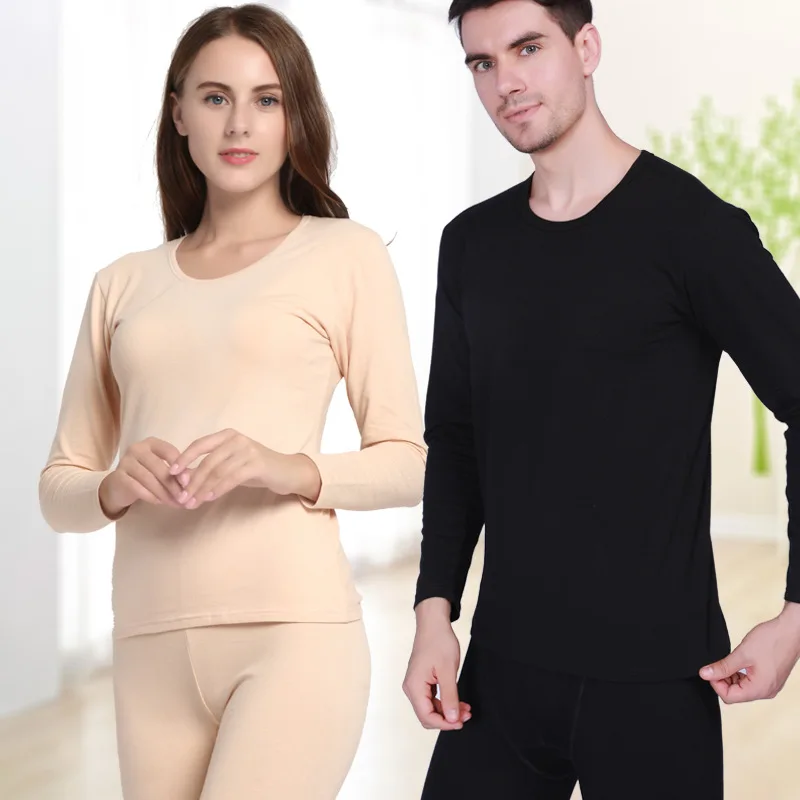 

2 Piece/Set Long Johns Men Woman Winter Thermal Suit Male Female Warm Thermal Underwear Clothing Long Underwear Winter Sleepwear