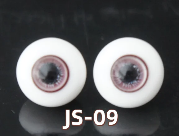 Js série mais novo olhos de vidro bjd 1/12 1/8 1/6 1/4 1/3 6mm 8mm 10mm 12mm 14mm 16mm 18mm 20mm 22cm 24cm olhos de boneca feitos à mão