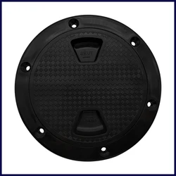 Black 4/6/8 inch ABS Plastic Round Boat Out Deck Plate Inspection Access Hatch Cover Deck Plate Non Slip for Marine RV Yacht
