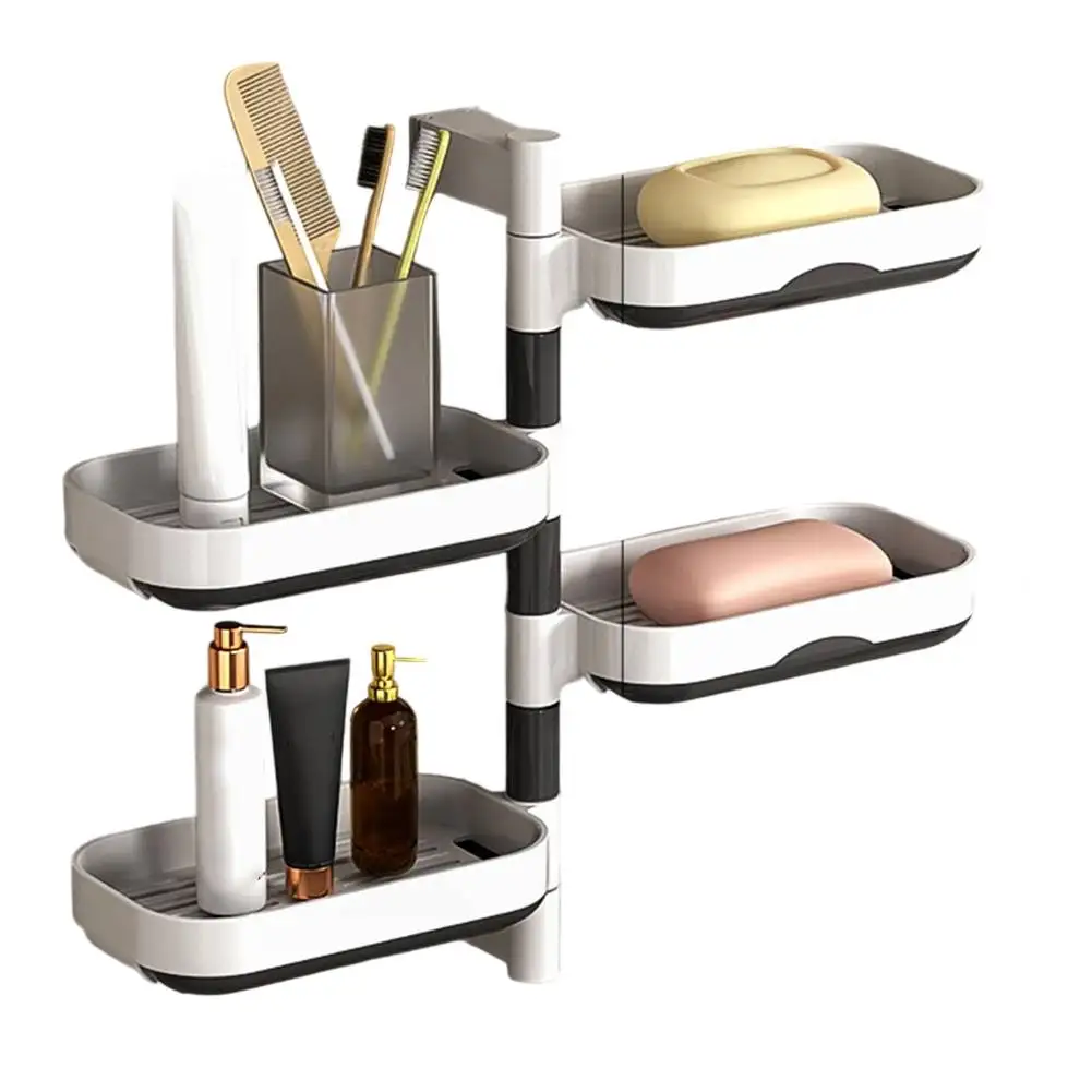 Bathroom Storage Solution Folding Towel Rack Bathroom Organization Innovative Bathroom Accessory Multiple Floor Options