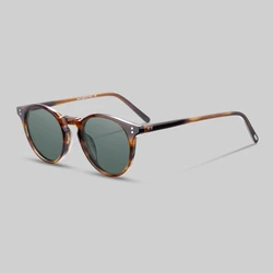 Gregory Peck Sunglasses Women Acetate Round Polarized Vintage Driving Glasses Designer Men Sunglasses  Size45 O Malley