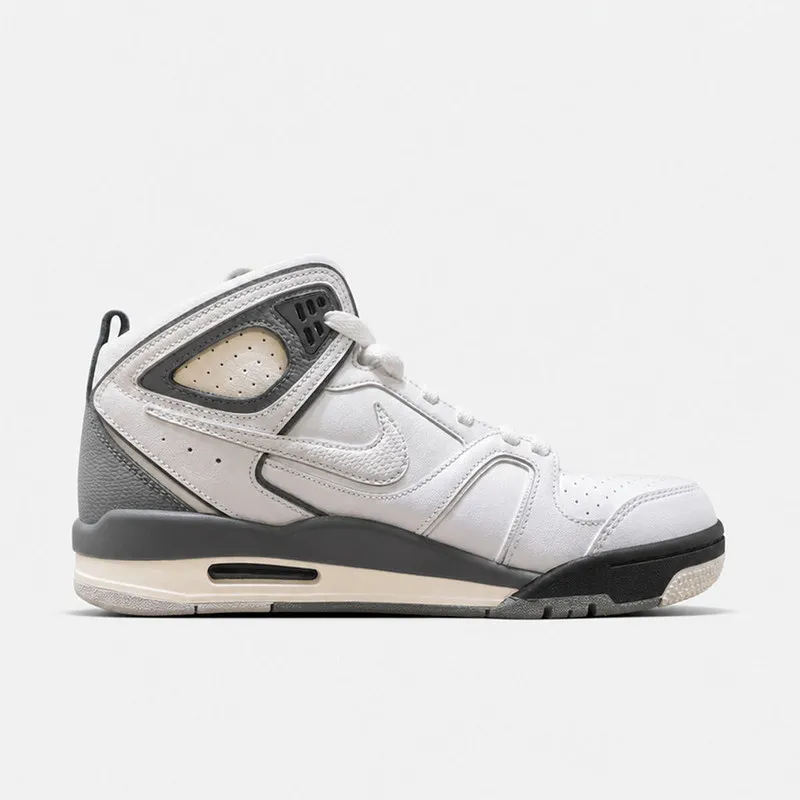 Nike Air Flight Falcon 397204‑102 Men Mid Top Retro Basketball Shoes Leather Air Cushion Casual Street Sneakers