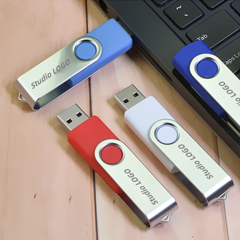 Preço de venda Livre LOGOTIPO Da Empresa Personalizado Cor Portátil Rotação De Metal USB 2.0 Flash Drive GB GB 16 8 4GB GB 64 32GB 128GB Memory Stick