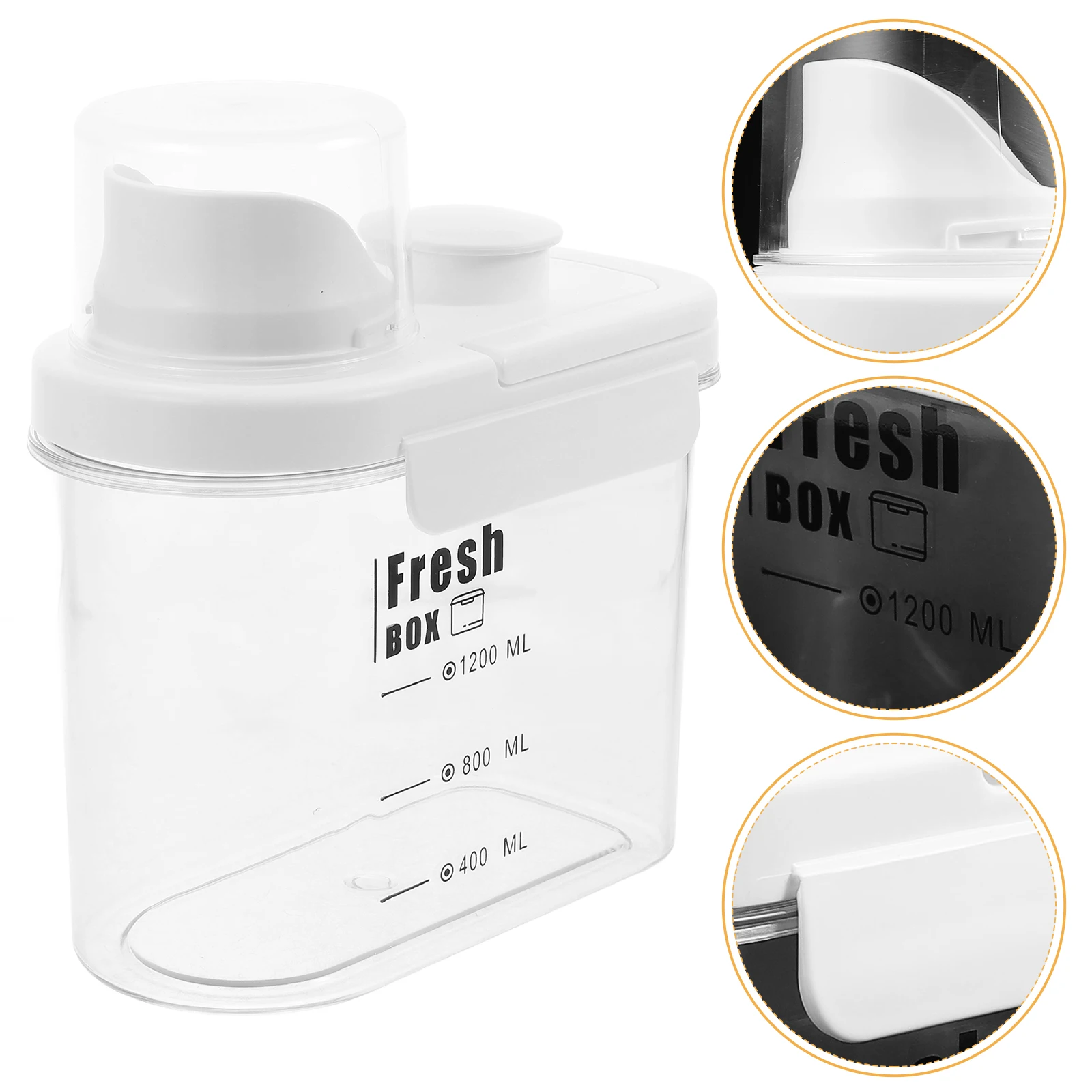

Airtight Rice Bucket Container for Food Storage Large Capacity Clear Design Grain Holder Dispenser Kitchen ganizer