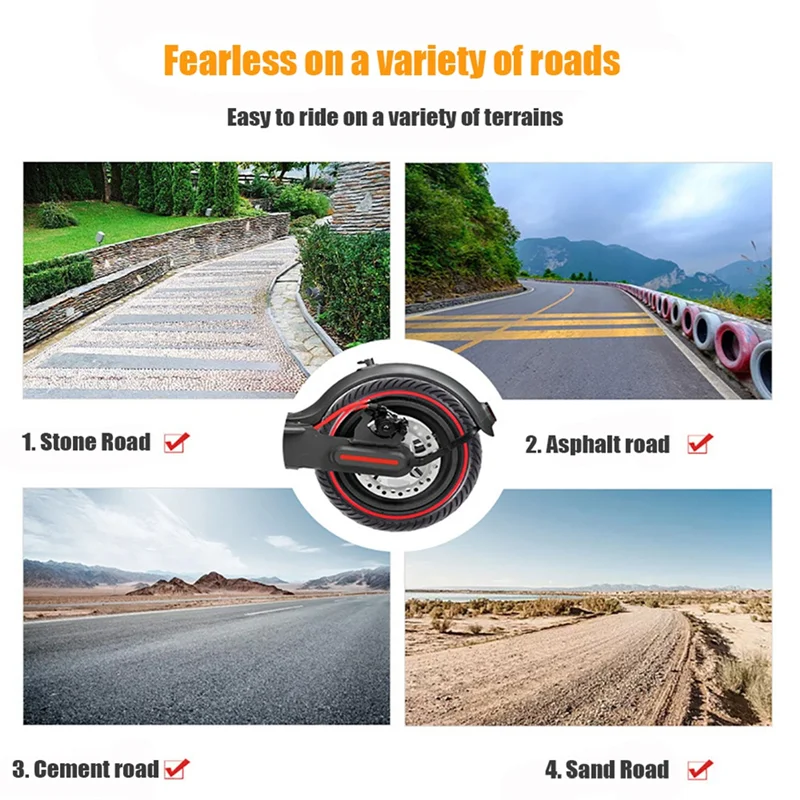 

SA-Electric Scooter Accessories 8.5 Inch Light Elastic Shock-Absorbing Inflation-Free Solid Tires Electric Car