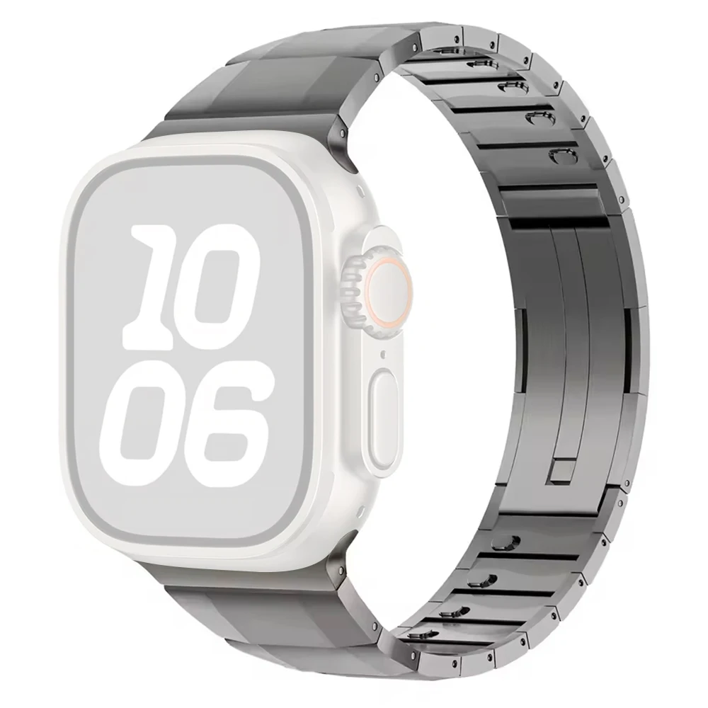 

Stainless Steel Watch Band For Apple Watch Series 11 10 42mm / 9 8 7 41mm / SE3 SE2 SE 6 5 4 40mm / 3 2 1 38mm Side Release Sing