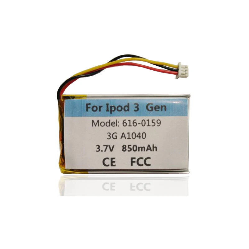 Original Replace 850mAh 616-0159 Battery For Apple Ipod 3 3G 3rd G3 3Gen Generation A1040 MP3 MP4 Batterie Accumulator AKKU