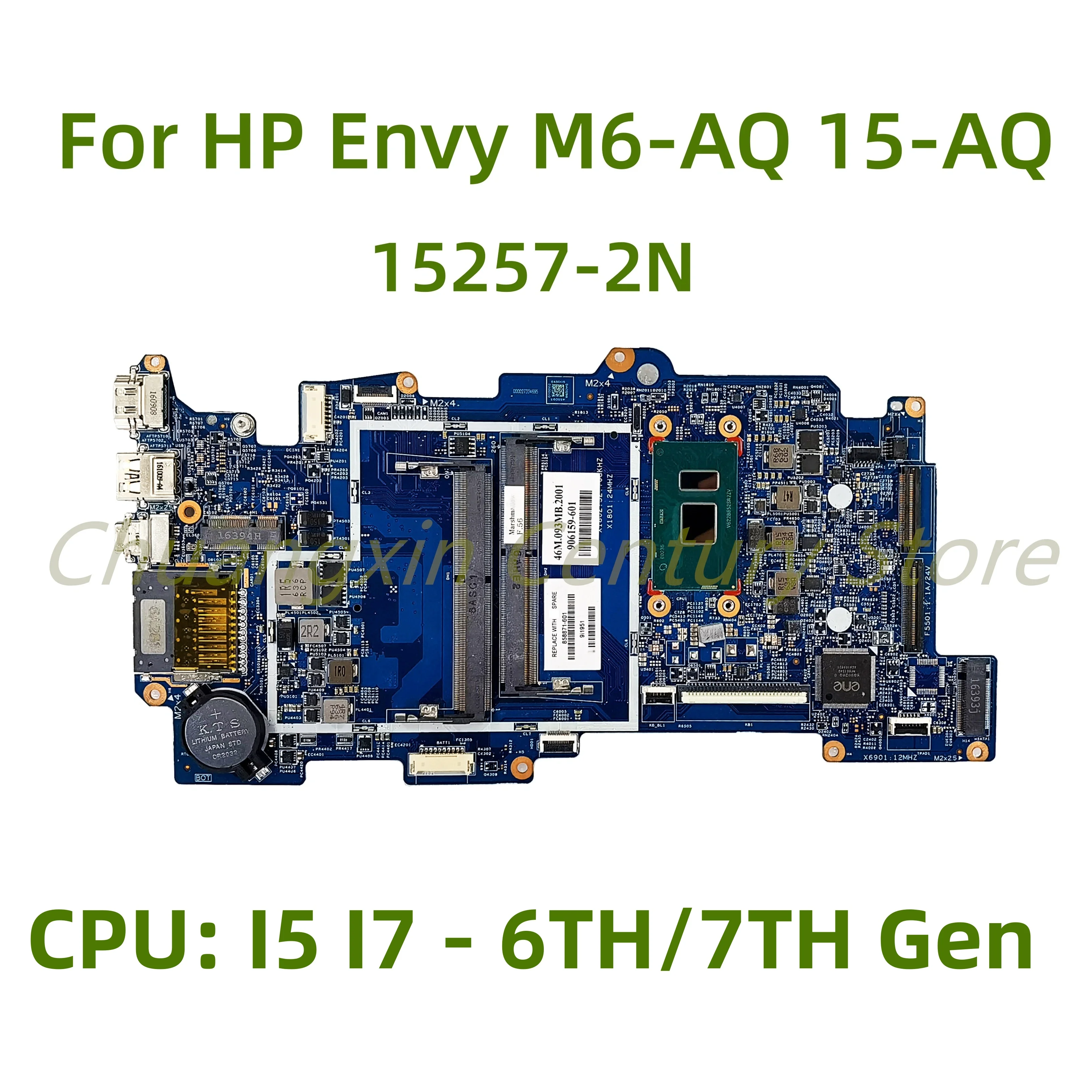 

Подходит для материнской платы ноутбука HP Envy M6-AQ 15-AQ 15257-2N с процессором I5-7200U I7-7500U, 100% протестировано, полностью работает